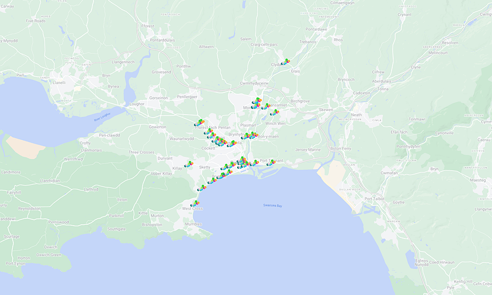 Digital locations map
